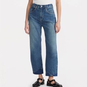 Levi's Blue High-Rise Straight-Leg Women's Jeans